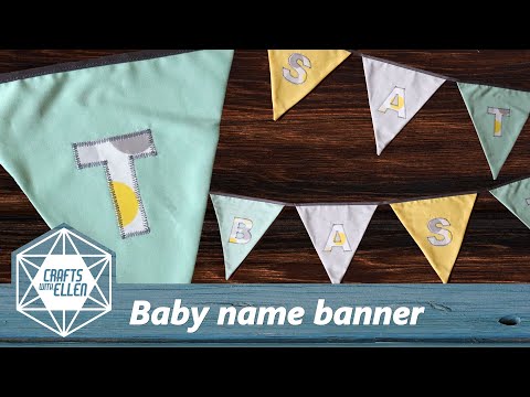 Making a name banner as a baby gift