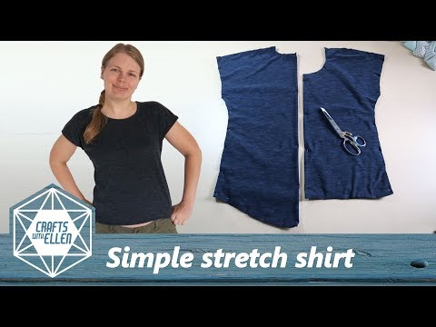 Making a simple stretch shirt | Sewing tutorial