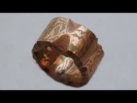 Making an Engagement / wedding Ring from Mokume Gane - Ancient Japanese Technique