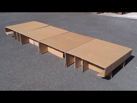 Making card beds for homeless people