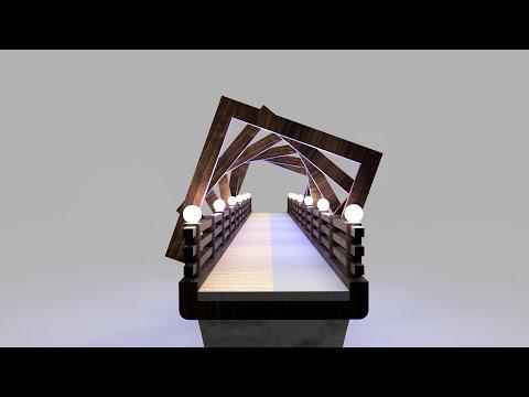 Making of Futuristic Neon light l Bridge in Fusion 360