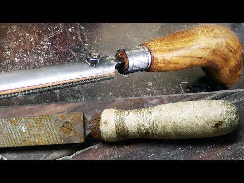 Making overly ergonomic handle for rusty file - OLD TOOL RESTORATION