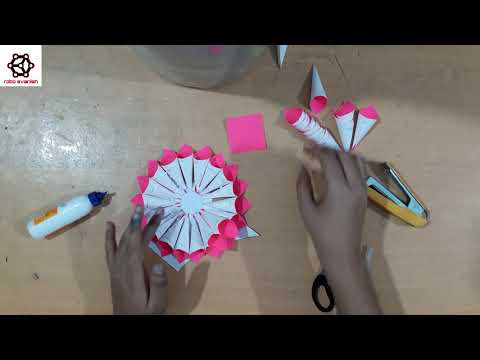 Making paper flower vase