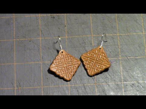 Making stamped leather earrings