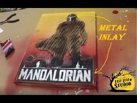 Mandalorian CNC art with Beskar Steel Inlay