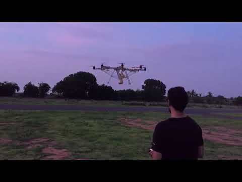 Manned Octocopter Project: Loaded Unmanned Test