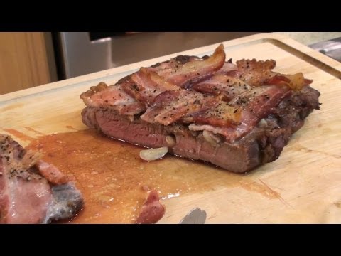 Mariah Milano's London Broil with Bacon Thatch