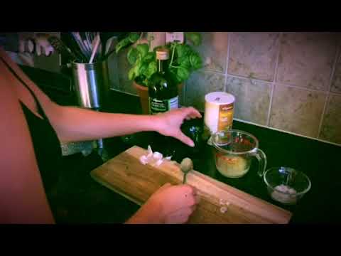 Mashing Garlic for Salad Dressing