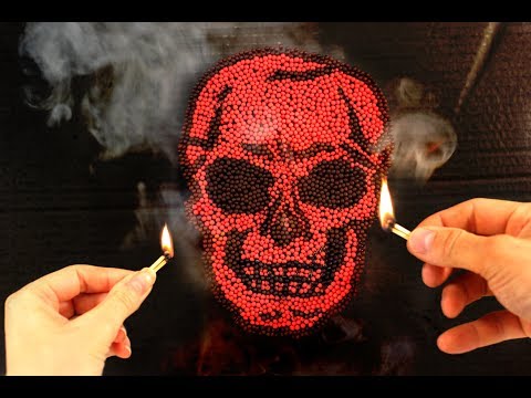 Match Chain Reaction Amazing Fire art - incredible skull