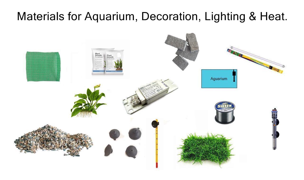 Materials for Aguarium, Design, light &amp; heat..jpg