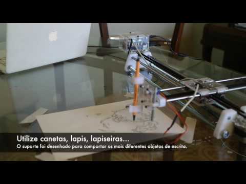 MaxDraw - plotter XY para canetas, lapis, lapiseiras at&amp;eacute; 12mm de di&amp;acirc;metro