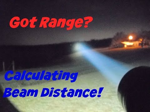 Measureing Lux, Flashlight Beam Distance, Throw, range, Yards, Meters