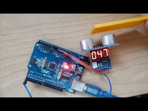 Measuring Distance With HC-SR04P &amp; Ultrasonic Sensor HC-SR04 Using Visuino