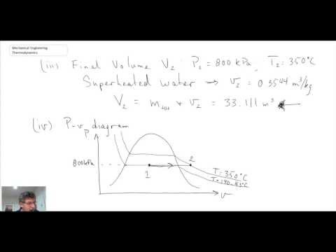 Mechanical Engineering Thermodynamics - Lec 3, pt 4 of 5:  Example Problem