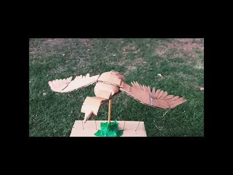 Mechanical cardboard bird