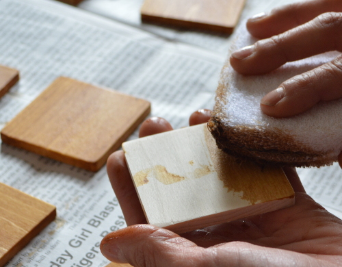 Memory Game Instructable Staining.JPG