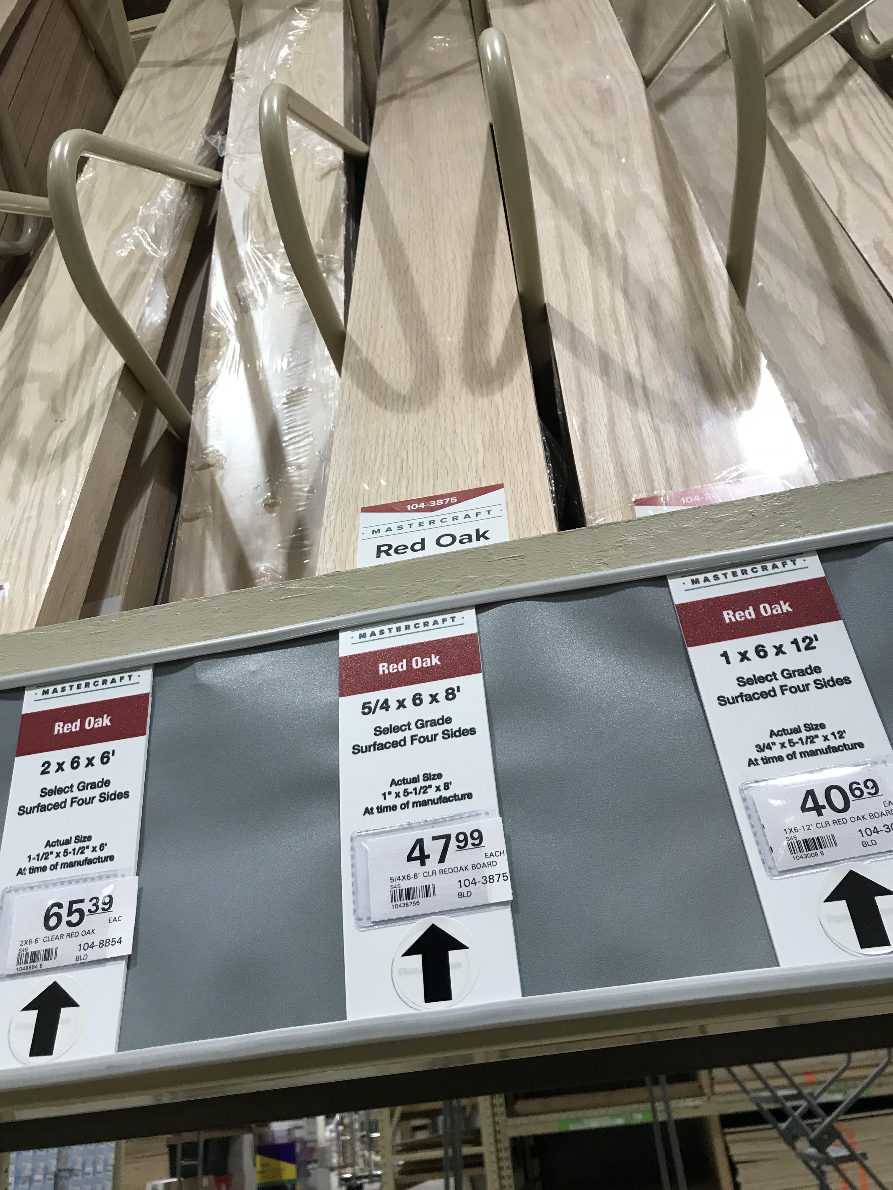 Menards 5 Qtr Oak Boards.JPG