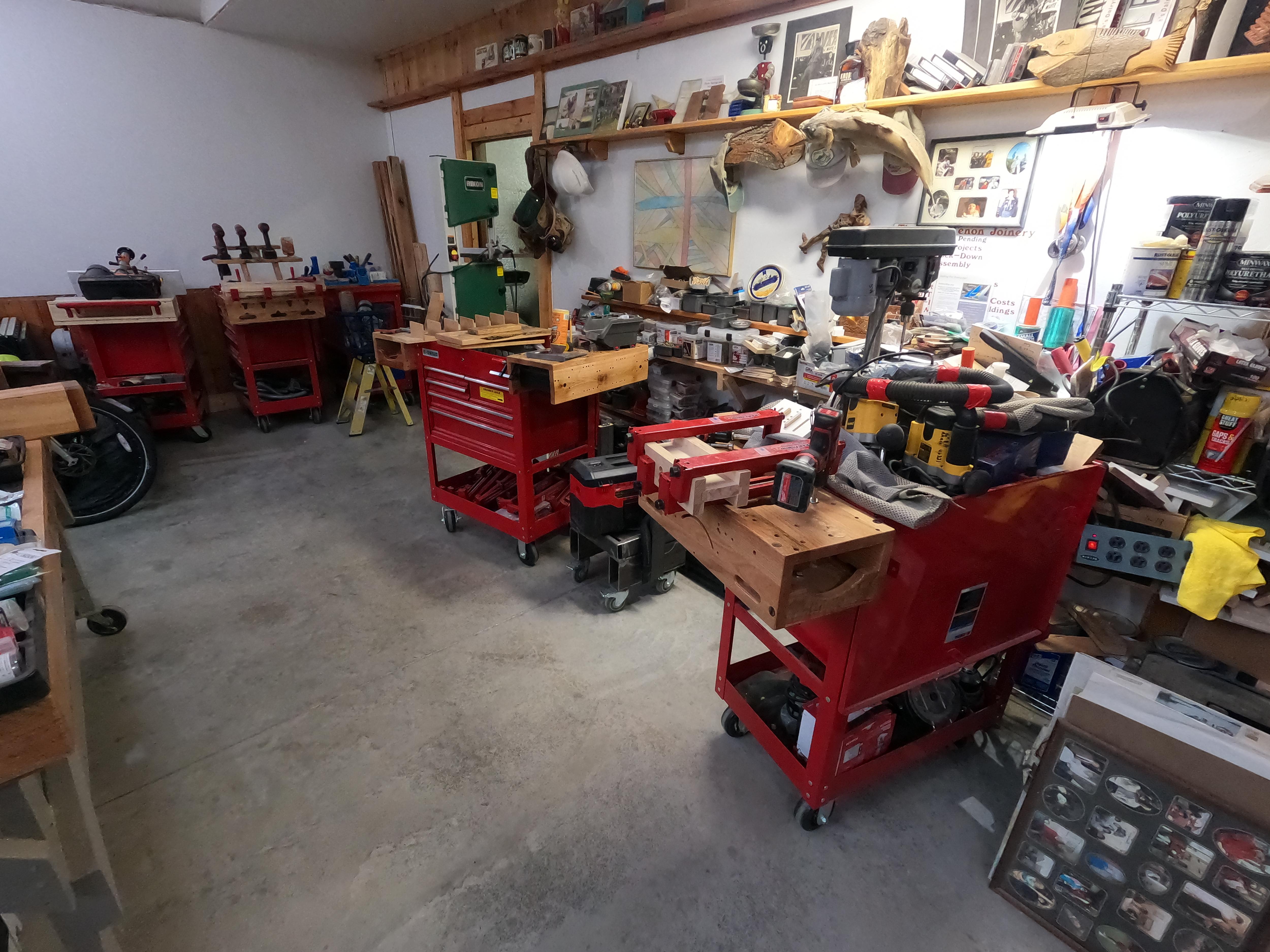 MikroBenches on Multiple Harbor Freight Carts.JPG