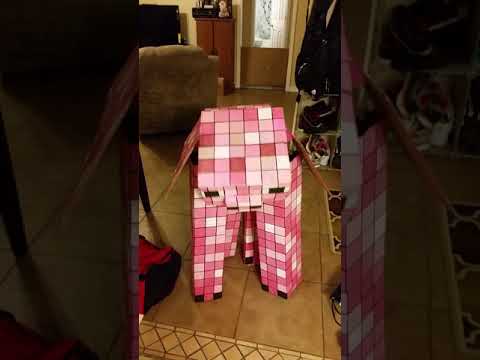 Mine craft pig costume