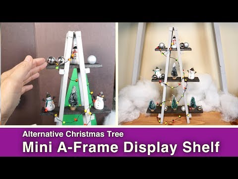 Mini A-Frame Display Shelf // Alternative Christmas Tree