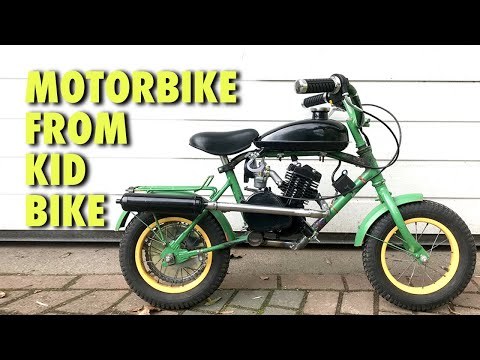 Mini Motorbike from Kid Bike with 80cc Bicycle Engine Kit