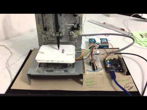 Mini arduino plotter from 2 DVD-drives and L293 H-bridges