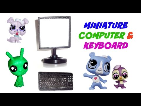 Miniature Doll Computer &amp;amp; Keyboard -  DIY Dollhouse Stuff &amp;amp; Easy LPS Crafts