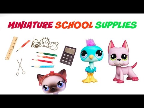 Miniature Doll School Supplies: Pencils, Calculator, Ruler &amp;amp; Scissors Tutorial - Dollhouse DIY