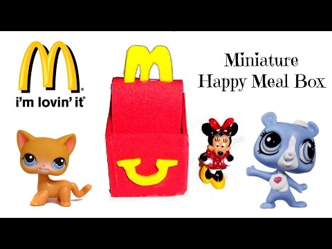 Miniature McDonalds Happy Meal Box &amp;amp; Toy - DIY LPS Crafts &amp;amp; Doll Crafts