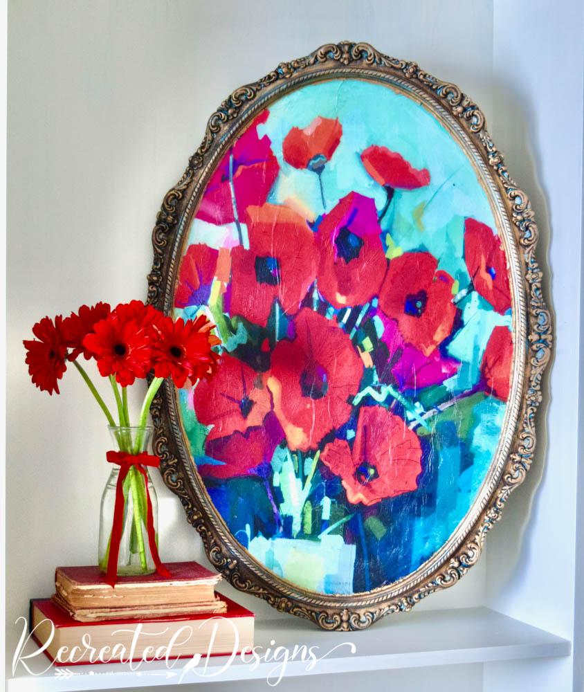 Mint-decoupage-paper-poppies-diy-art-vintage-mirror-Recreated-Designs.jpg