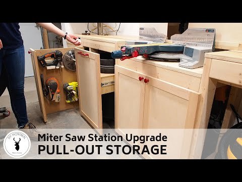 Miter Station Upgrade // pull-out storage