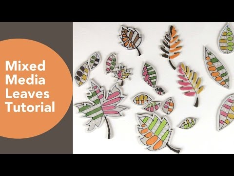 Mixed Media Leaves Tutorial | DIY Gratitude Journal | How to alter a Book