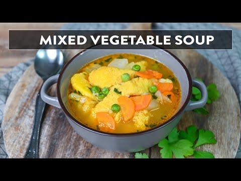 Mixed Vegetable Soup With Dumplings