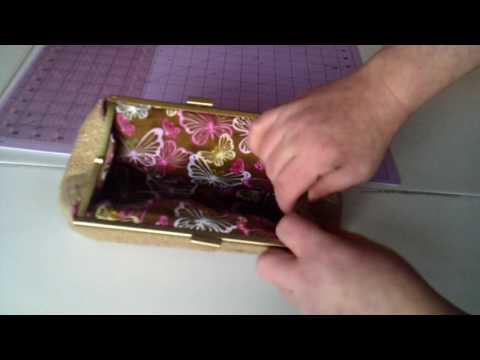 Modern Clutch from Burlap Coffee Sack Part 10