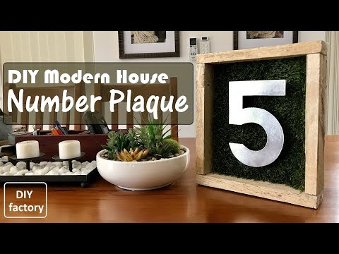 Modern House Number Plaque