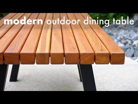 Modern Outdoor Dining Table and Pergola Build // How To - Woodworking