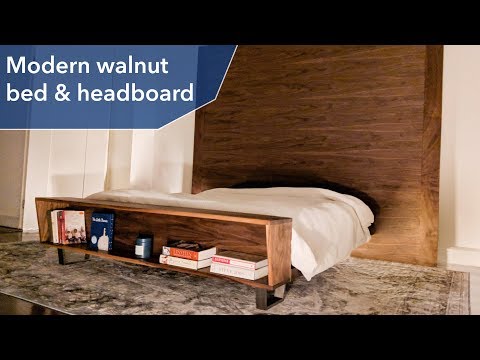 Modern walnut bed | DIY | Woodworking