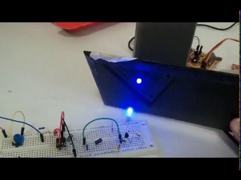 Modulating audio using a LED