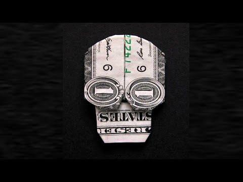 Money Origami Skull Icon Tutorial