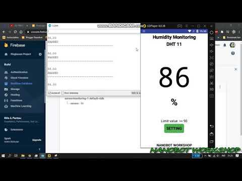Monitoring sensor DHT 11 via Google Firebase
