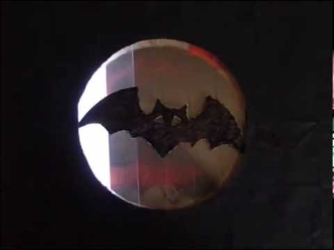 Moon with the Bat Silhouette