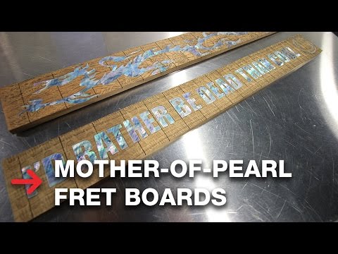 Mother-of-pearl Guitar Fret Board | Laser engraving and cutting | Trotec