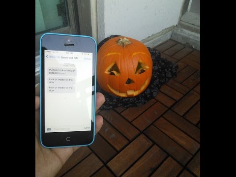 Motion Activated Pumpkin SMS - using Mediatek LinkIt ONE board