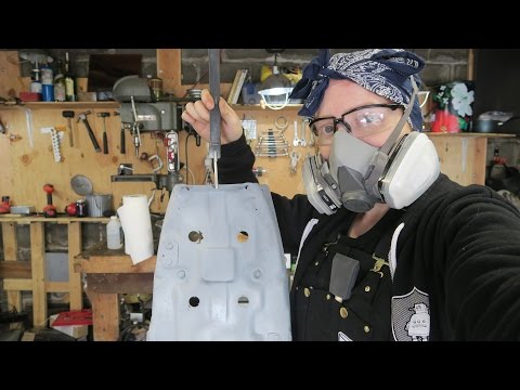 Motorcycle Seat pt. 2: Pan Rust Removal &amp;amp; Painting // Becky Stern