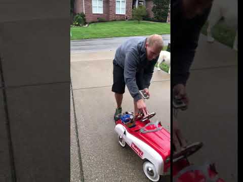 Motorized pedal car test