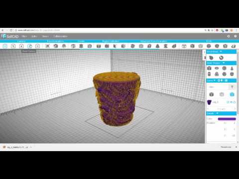 Mug modeling with sculpting tool in Selfcad for 3d printing.