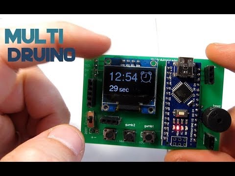 Multidruino - multimeter, game console, calculator. clock and much more