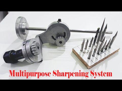 Multipurpose sharpening Jig for CNC V-bits, Drill Bits and Gravers - By AMbros Custom