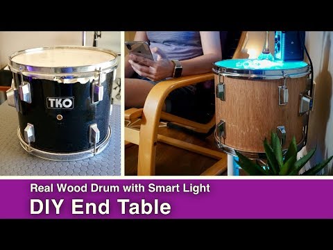 Musical Drum DIY with Smart Light End Table