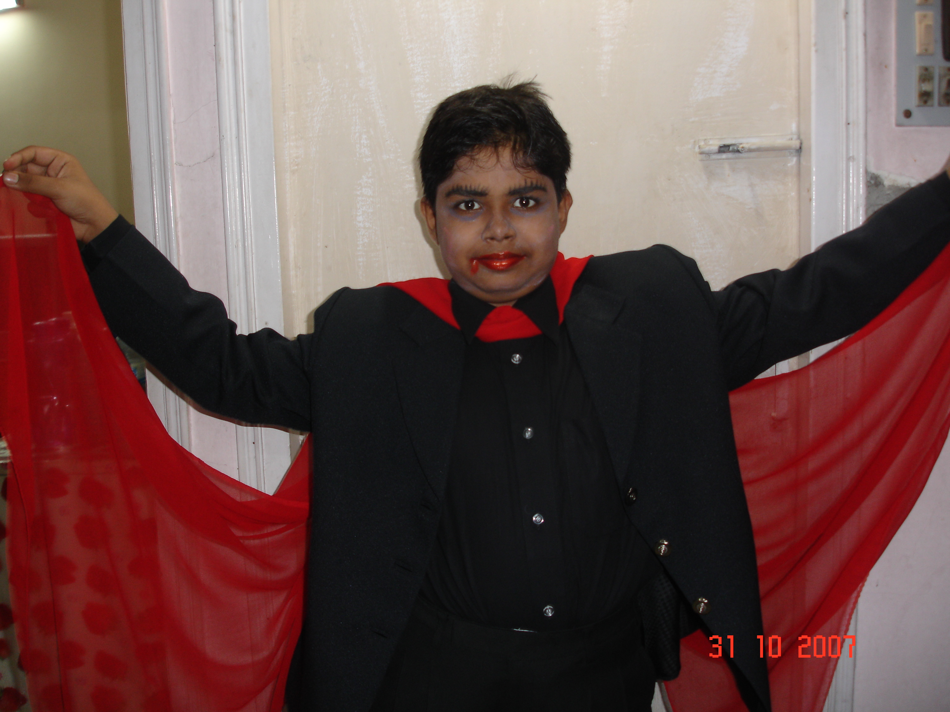 My Dracula costume(with make-up)